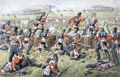 Das 23. Regiment der Royal Welsh Fusiliers in der Schlacht an der Alma am 20. September 1854